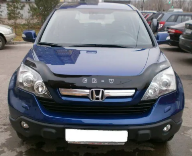 Дефлектор капота (мухобойка) HONDA CR-V с 2007-2009 г.в. (Хонда СР-В) Вип Тюнинг